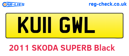 KU11GWL are the vehicle registration plates.