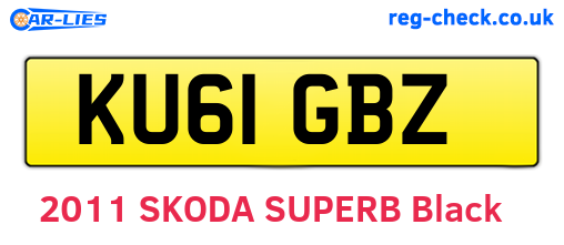KU61GBZ are the vehicle registration plates.