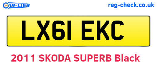 LX61EKC are the vehicle registration plates.