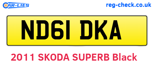 ND61DKA are the vehicle registration plates.