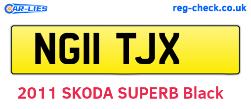 NG11TJX are the vehicle registration plates.