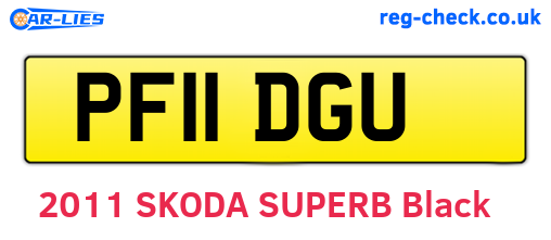PF11DGU are the vehicle registration plates.