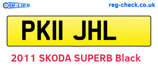 PK11JHL are the vehicle registration plates.