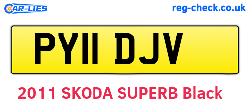 PY11DJV are the vehicle registration plates.