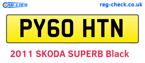 PY60HTN are the vehicle registration plates.