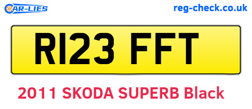 R123FFT are the vehicle registration plates.