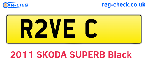 R2VEC are the vehicle registration plates.
