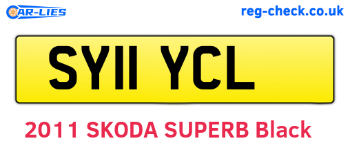 SY11YCL are the vehicle registration plates.