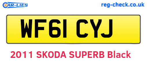 WF61CYJ are the vehicle registration plates.