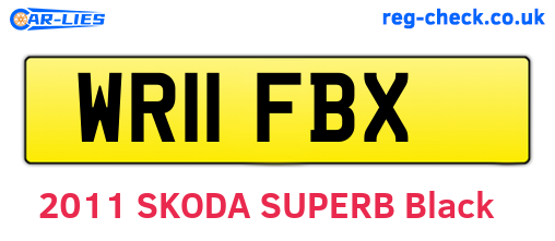 WR11FBX are the vehicle registration plates.