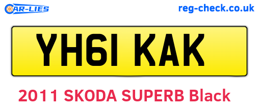 YH61KAK are the vehicle registration plates.