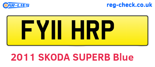 FY11HRP are the vehicle registration plates.
