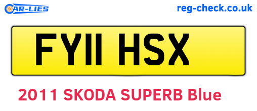 FY11HSX are the vehicle registration plates.