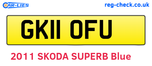 GK11OFU are the vehicle registration plates.