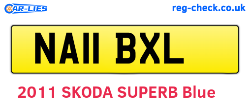 NA11BXL are the vehicle registration plates.