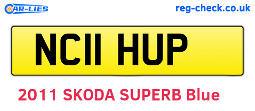 NC11HUP are the vehicle registration plates.