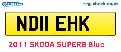 ND11EHK are the vehicle registration plates.