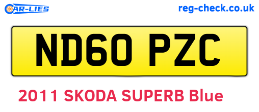ND60PZC are the vehicle registration plates.