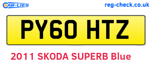 PY60HTZ are the vehicle registration plates.