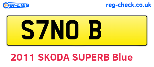 S7NOB are the vehicle registration plates.