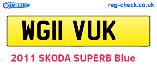 WG11VUK are the vehicle registration plates.