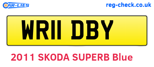 WR11DBY are the vehicle registration plates.
