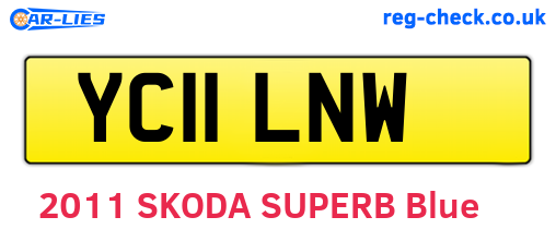 YC11LNW are the vehicle registration plates.