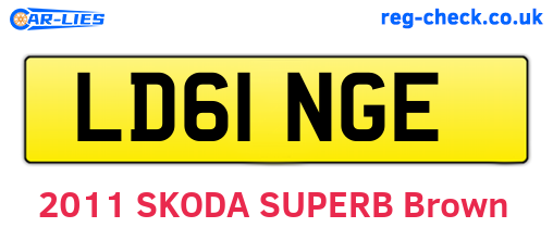 LD61NGE are the vehicle registration plates.