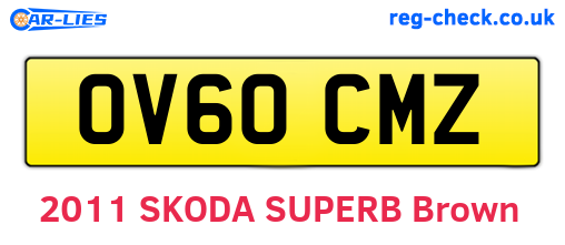 OV60CMZ are the vehicle registration plates.