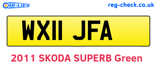 WX11JFA are the vehicle registration plates.