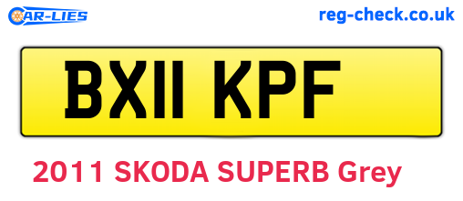 BX11KPF are the vehicle registration plates.