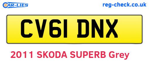 CV61DNX are the vehicle registration plates.