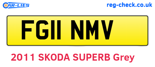 FG11NMV are the vehicle registration plates.