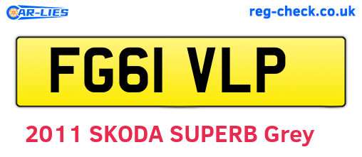 FG61VLP are the vehicle registration plates.