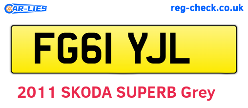 FG61YJL are the vehicle registration plates.