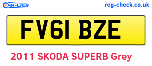FV61BZE are the vehicle registration plates.
