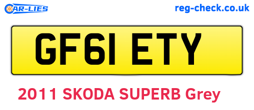 GF61ETY are the vehicle registration plates.