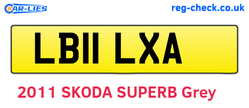 LB11LXA are the vehicle registration plates.