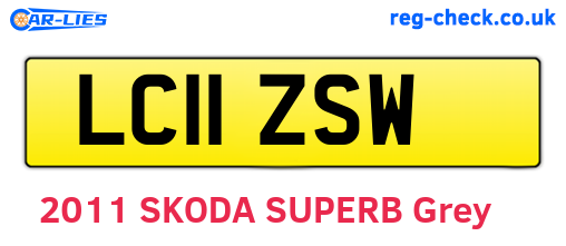 LC11ZSW are the vehicle registration plates.