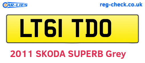LT61TDO are the vehicle registration plates.