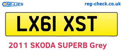 LX61XST are the vehicle registration plates.