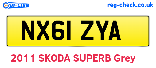 NX61ZYA are the vehicle registration plates.