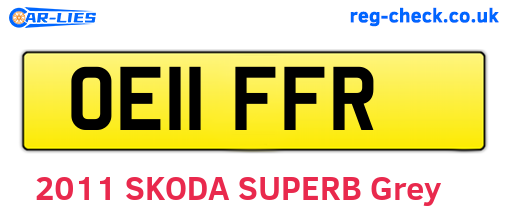 OE11FFR are the vehicle registration plates.