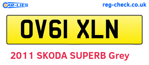 OV61XLN are the vehicle registration plates.