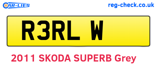 R3RLW are the vehicle registration plates.