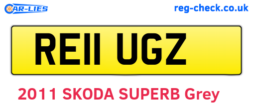RE11UGZ are the vehicle registration plates.