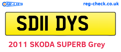 SD11DYS are the vehicle registration plates.
