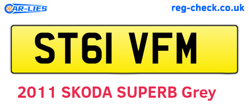 ST61VFM are the vehicle registration plates.