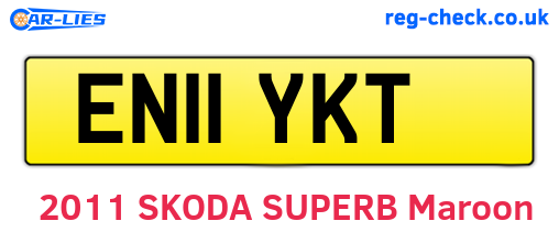 EN11YKT are the vehicle registration plates.