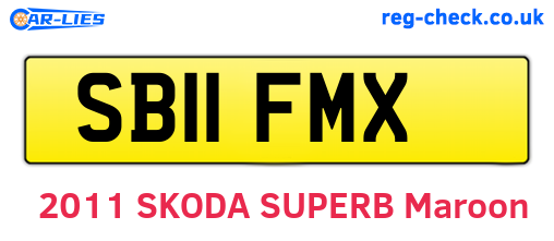 SB11FMX are the vehicle registration plates.